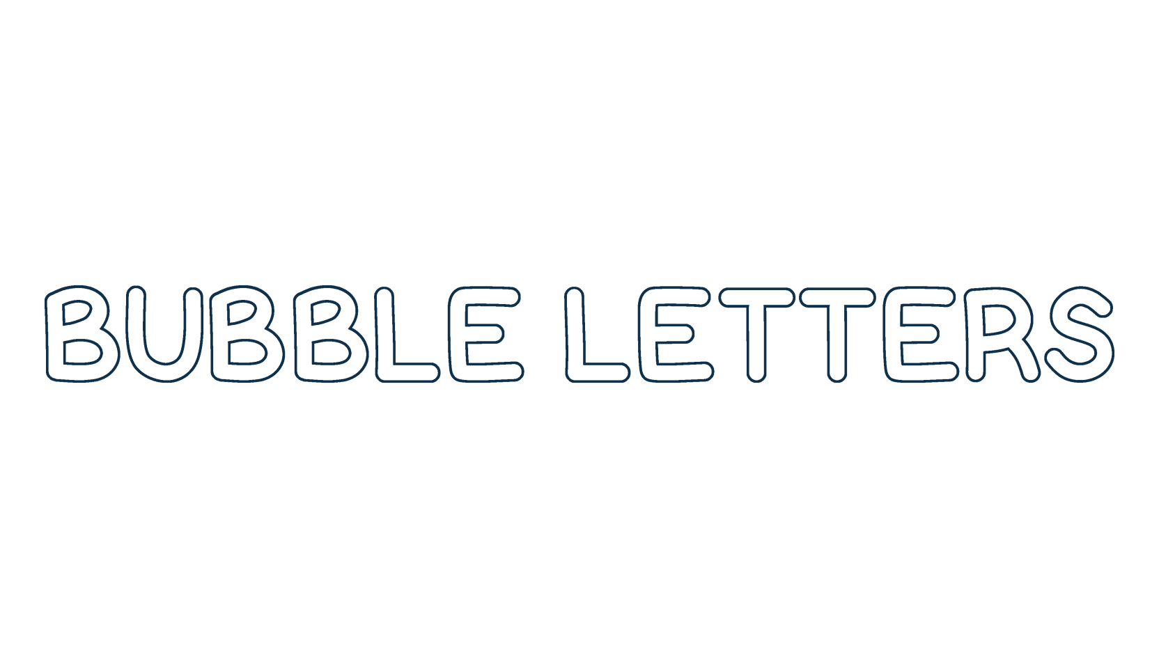 Bubble Letters, fancy cartoon decorative font preview