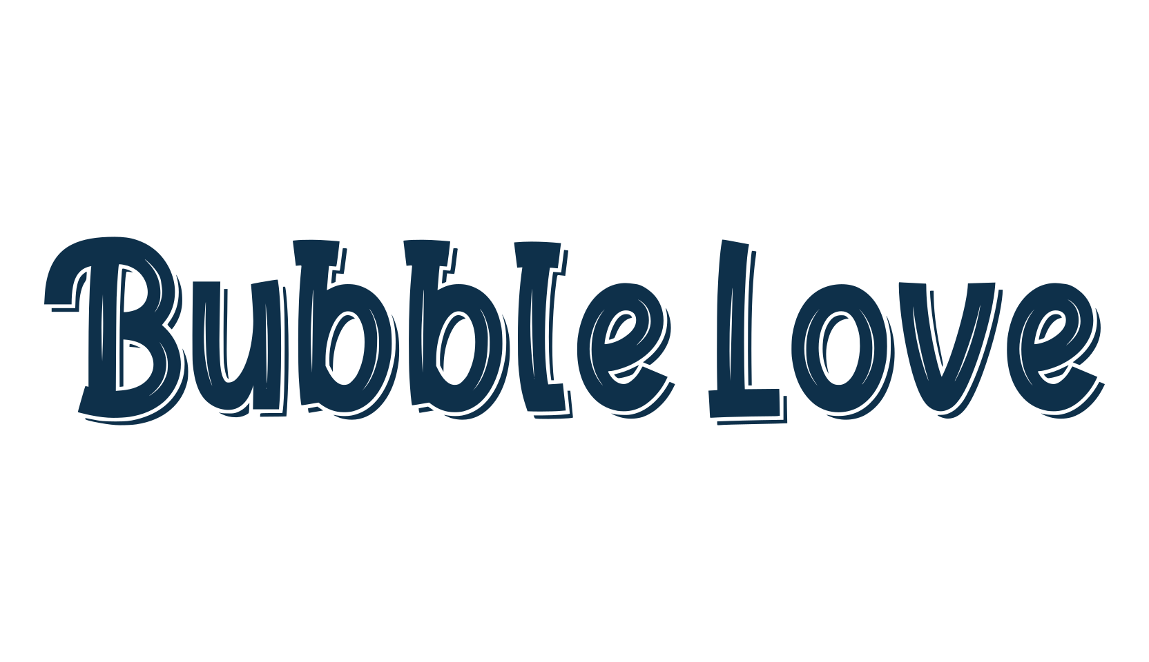 Bubble Love, fancy cartoon decorative font preview