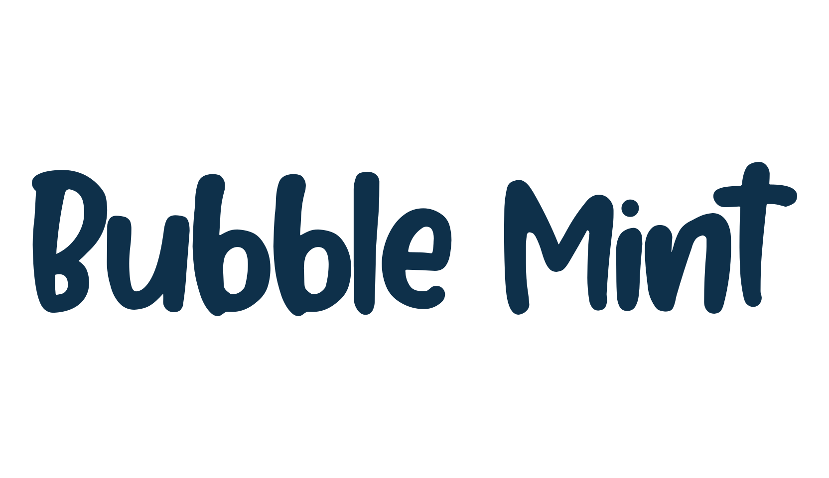 Bubble Mint, cartoon font preview