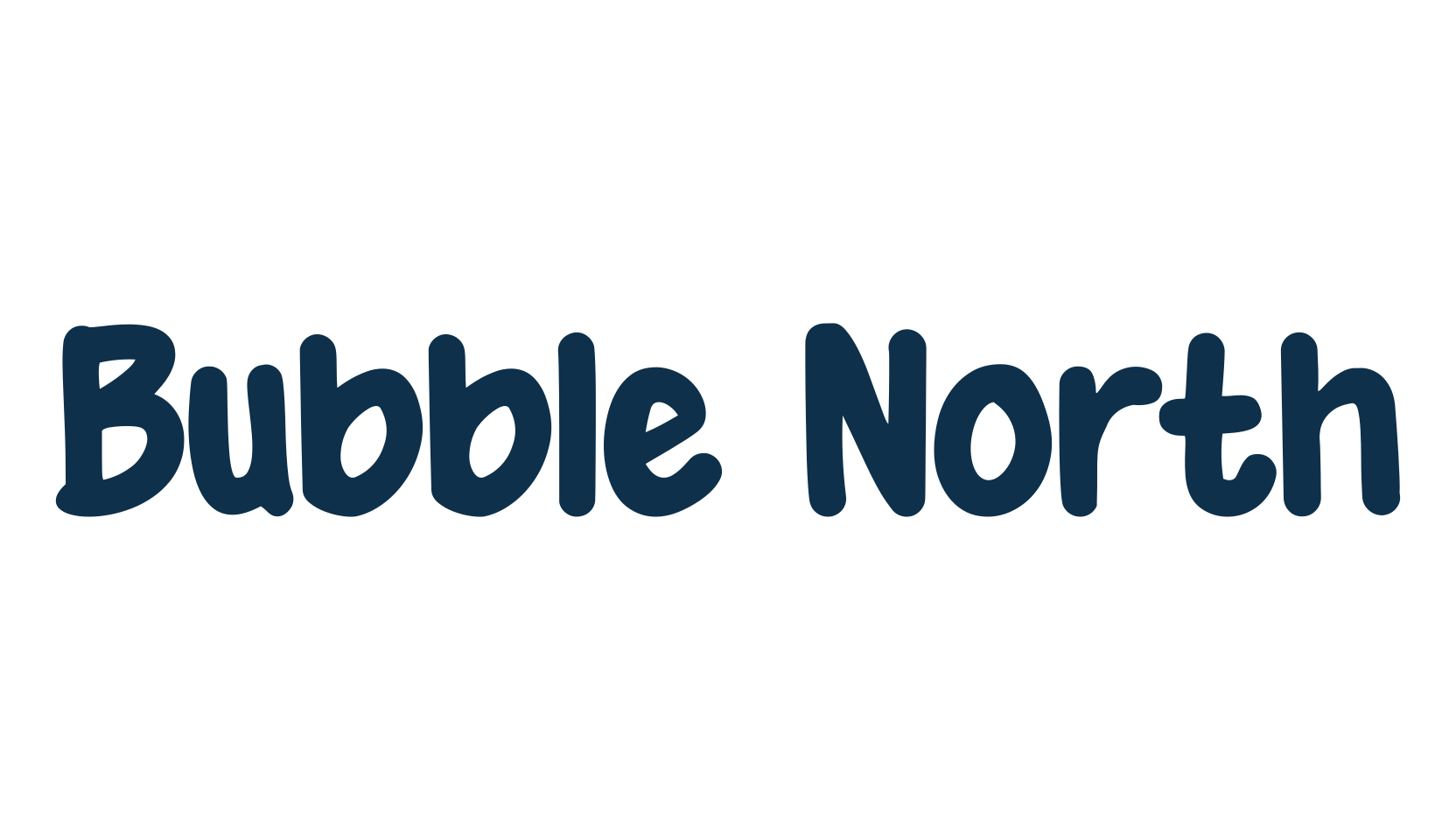 Bubble North, cartoon font preview