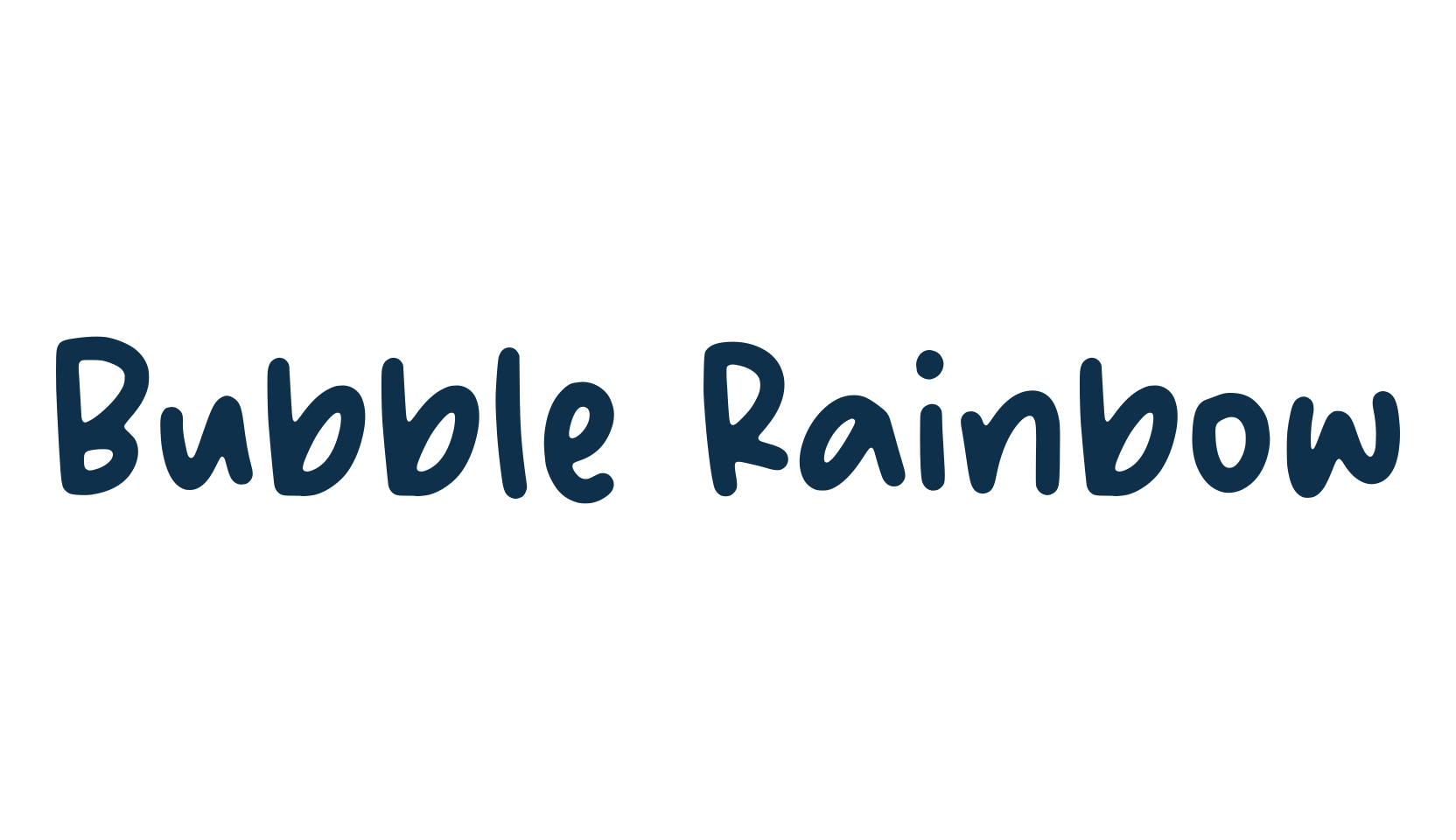 Bubble Rainbow, script handwritten fancy decorative calligraphy font preview