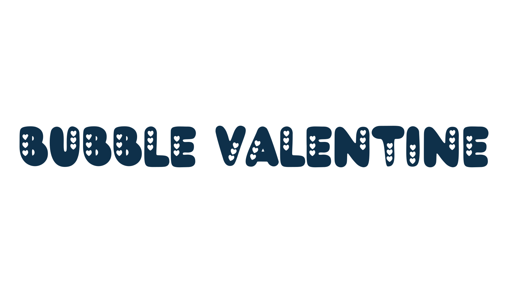 Bubble Valentine, fancy decorative font preview