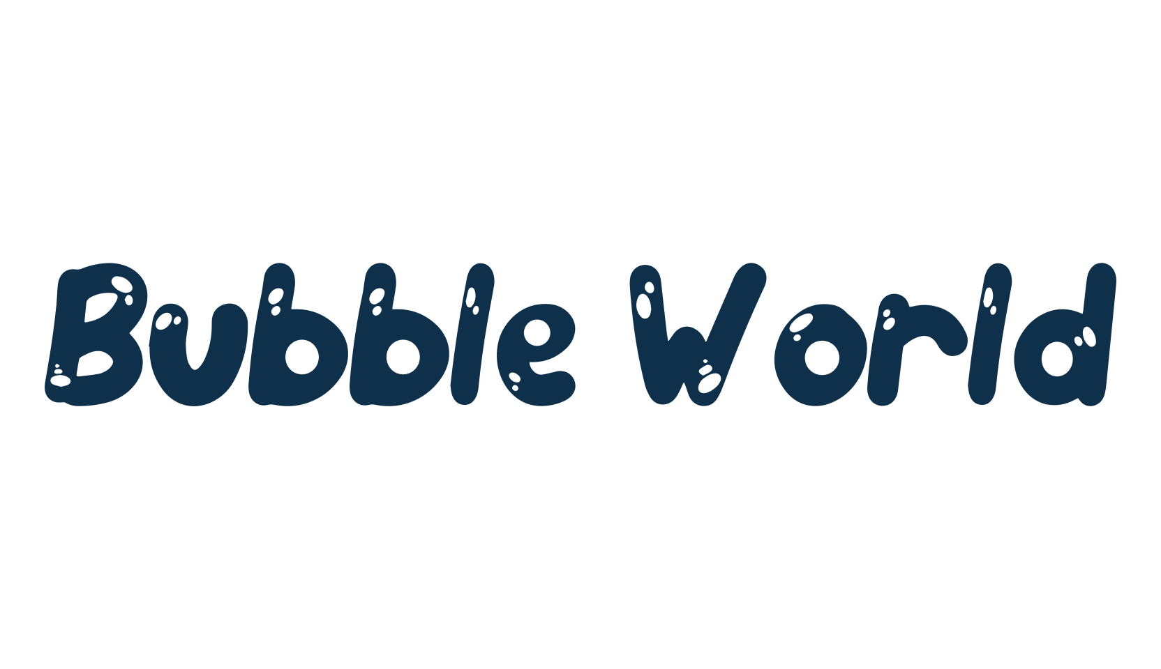Bubble World, fancy decorative font preview