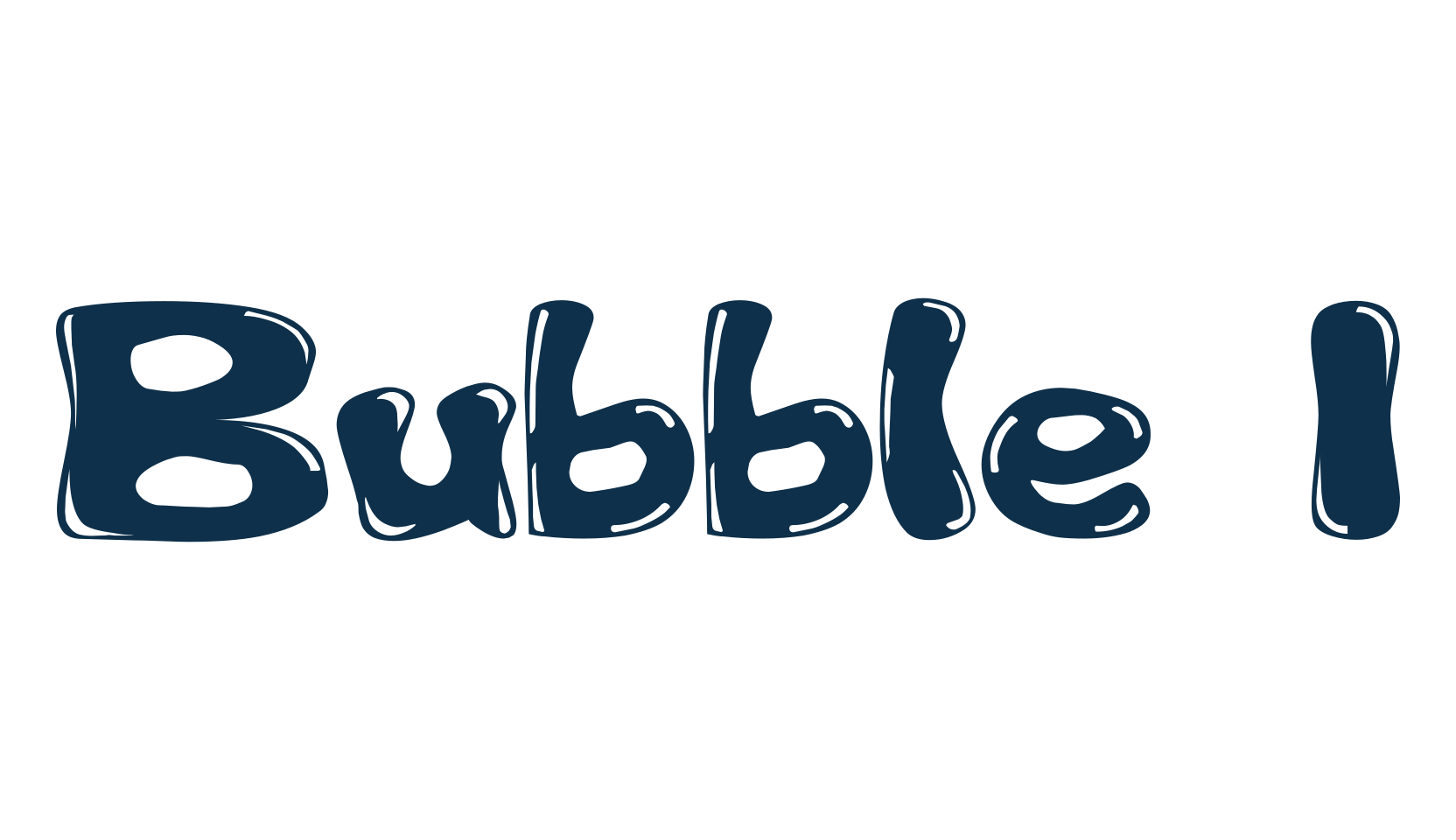 Bubble 1, fancy cartoon decorative font preview