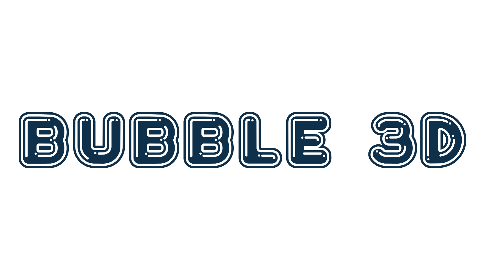 Bubble 3D, groovy font preview