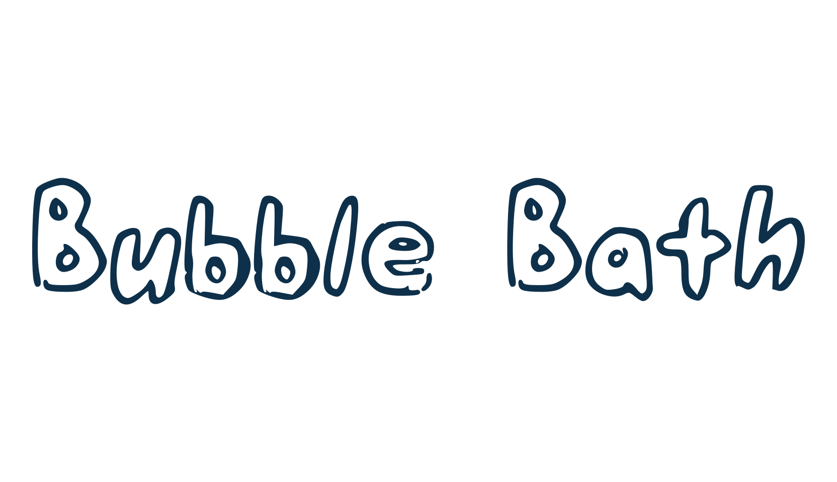 Bubble Bath, fancy cartoon decorative font preview