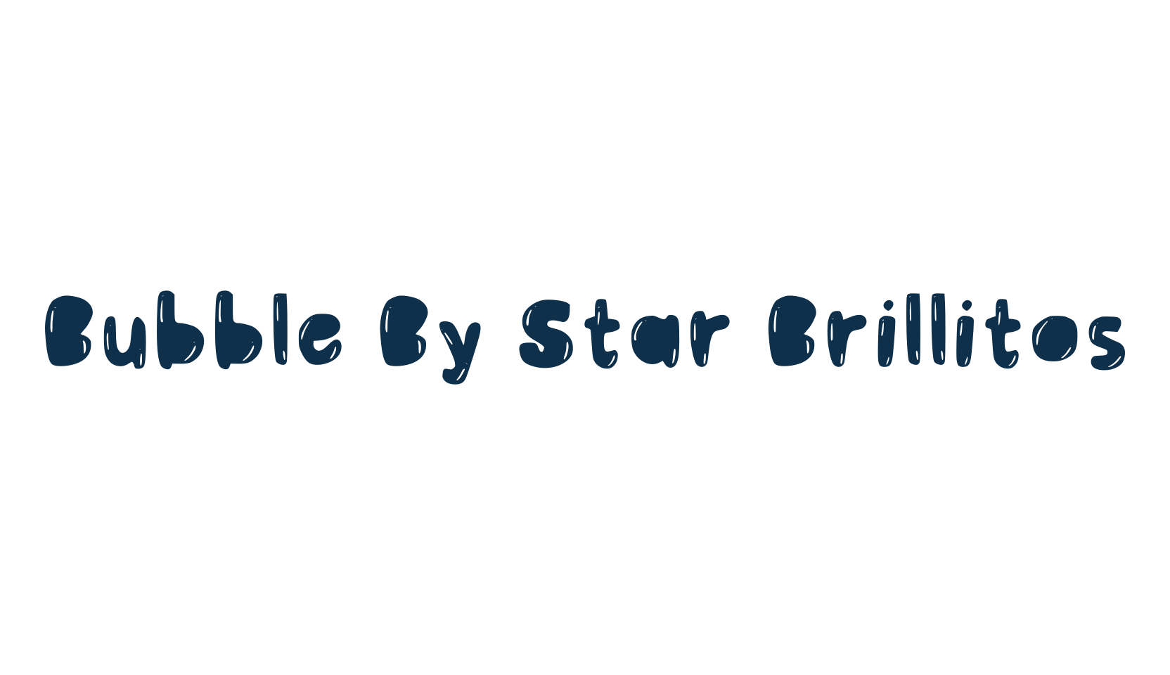 Bubble By Star Brillitos, fancy cartoon decorative font preview