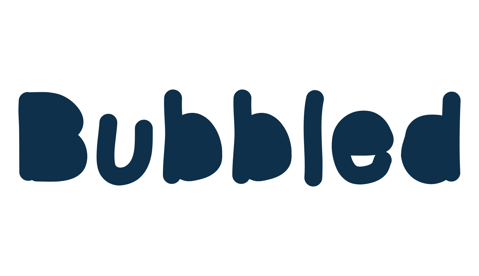 Bubbled, various font preview