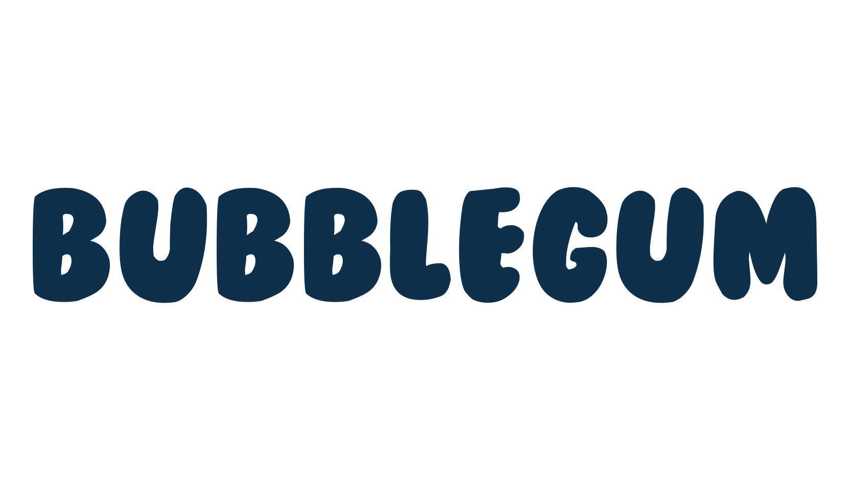 BubbleGum (bubblegum), cartoon font preview
