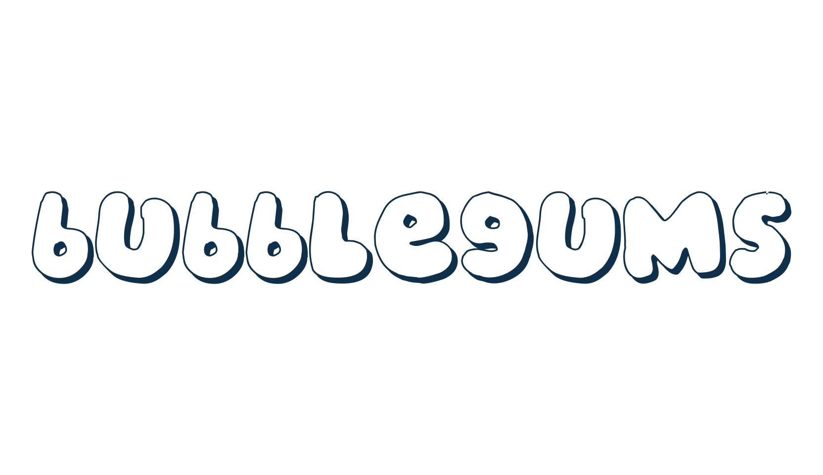 Bubblegums, cartoon font preview