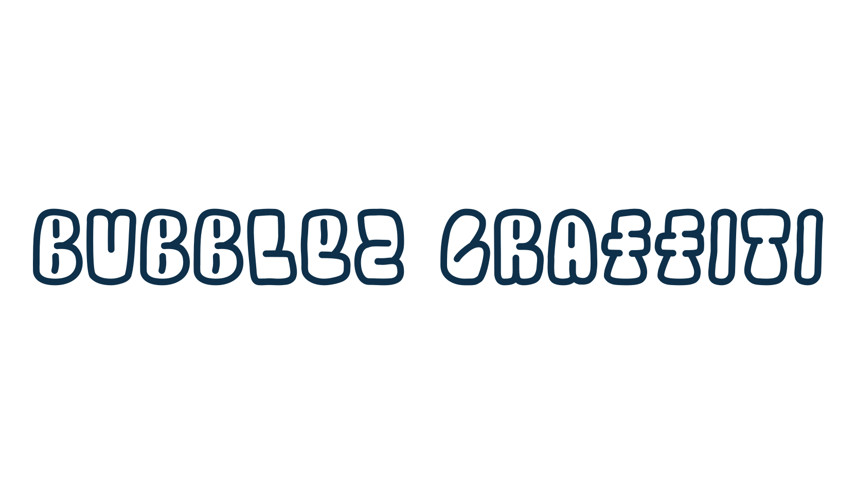 Bubblez Graffiti, script graffiti fancy decorative calligraphy font preview