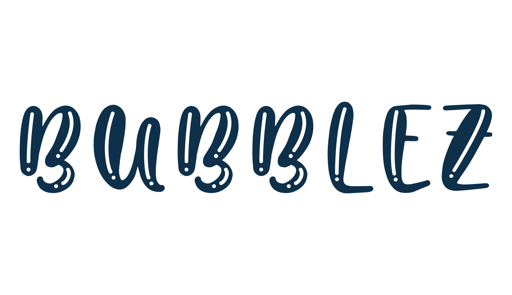 Bubblez, fancy cartoon decorative font preview