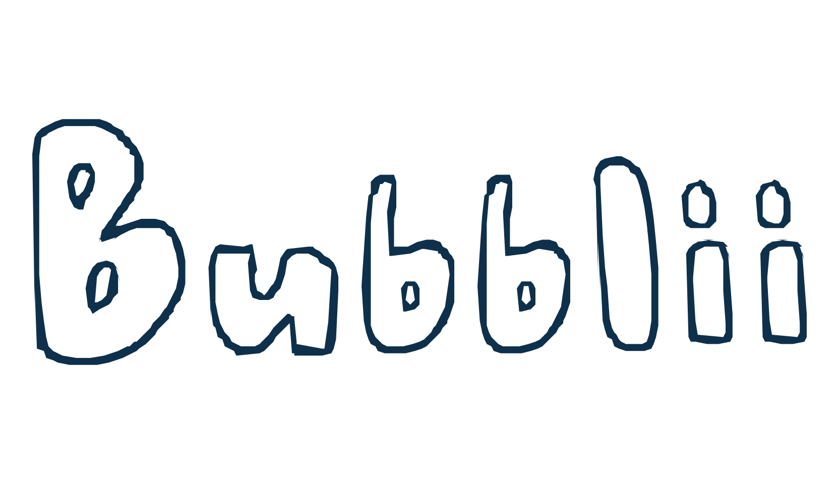 Bubblii, fancy cartoon decorative font preview