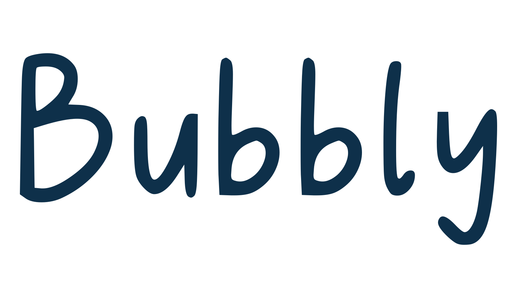 Bubbly (bubbly-3), fancy cartoon decorative comic font preview