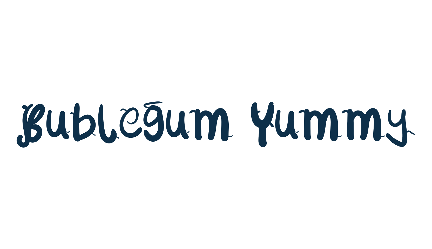 Bublegum Yummy, fancy various decorative script calligraphy font preview