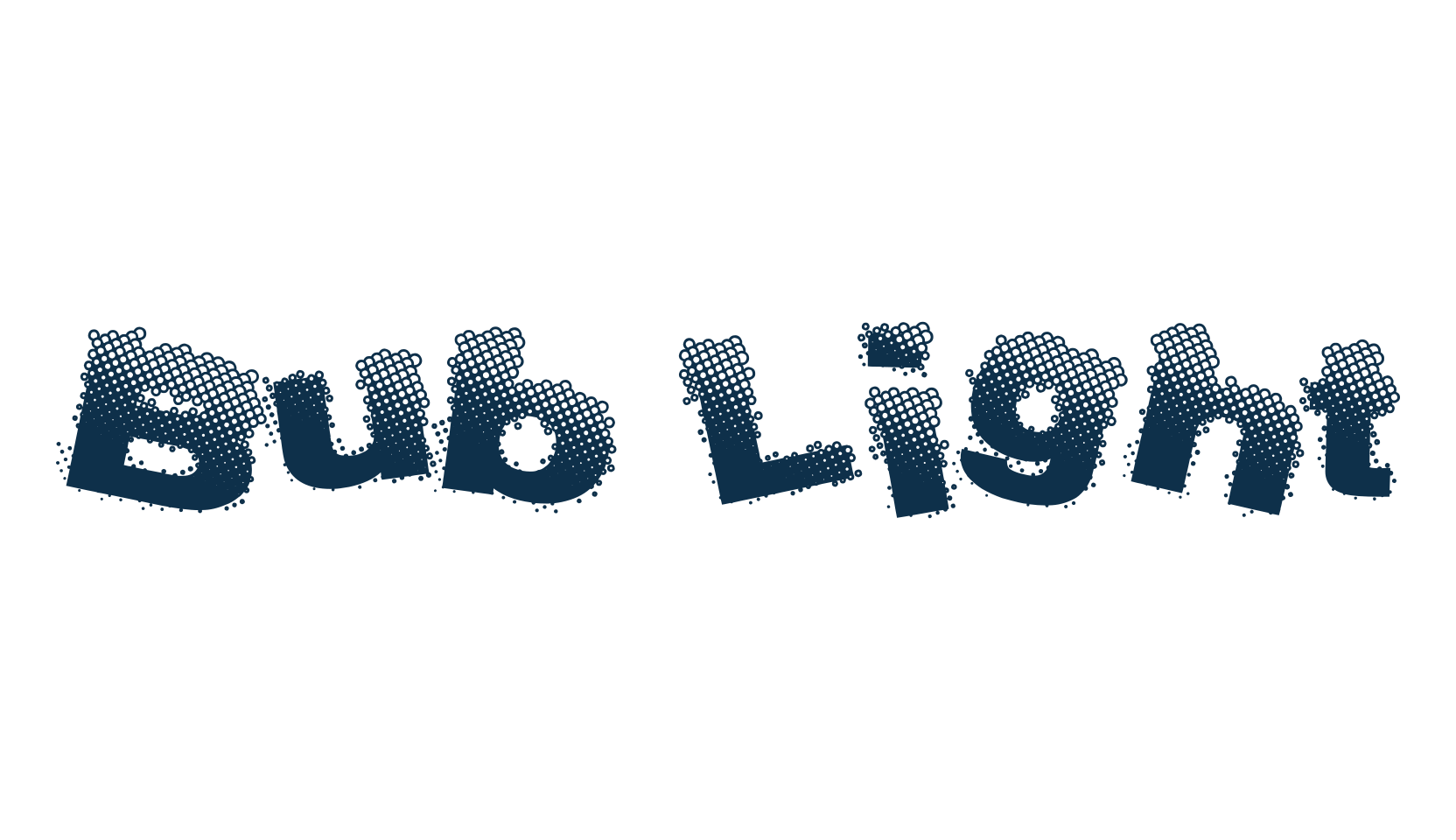 Bub Light, distorted font preview