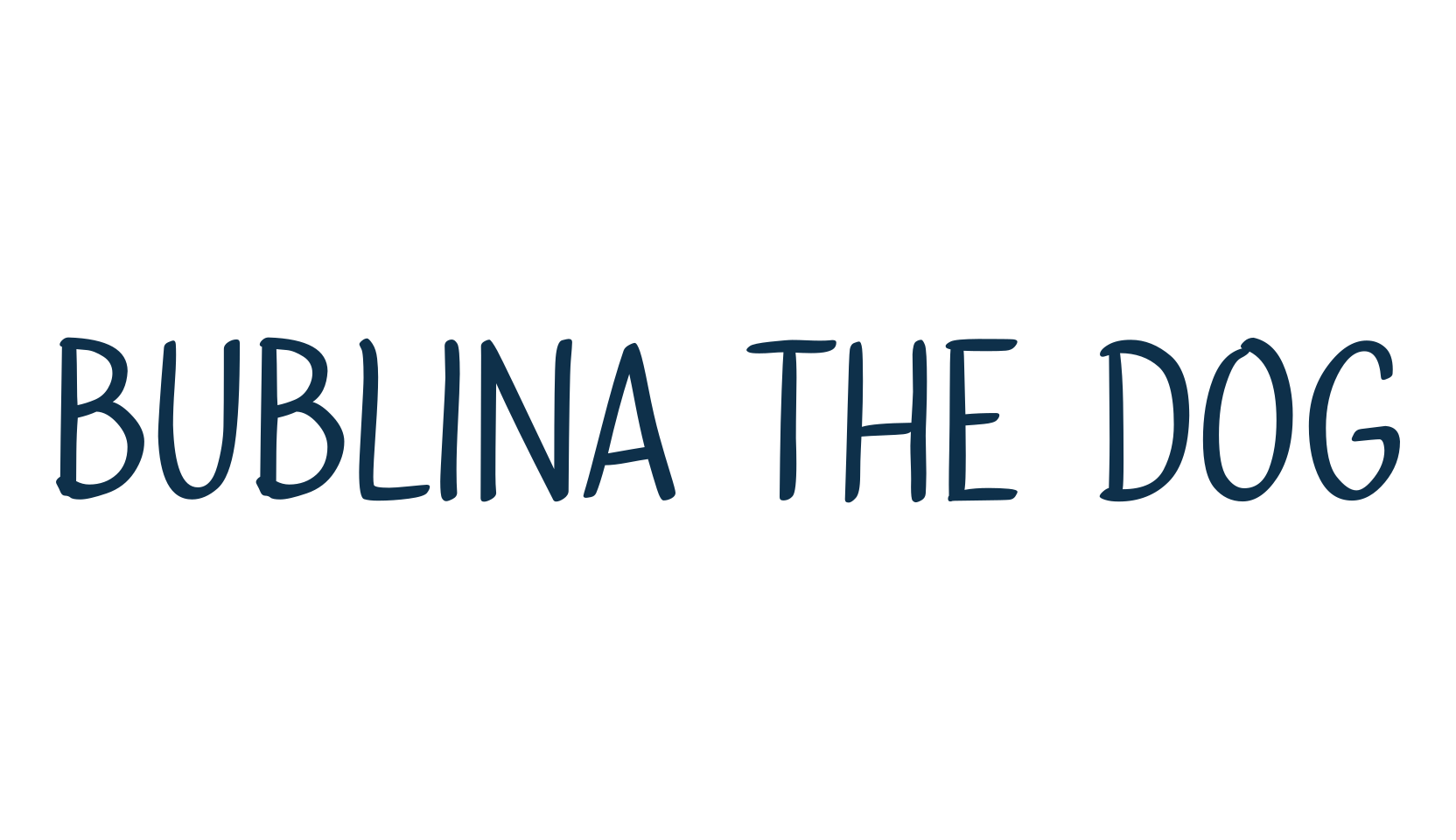 Bublina the Dog, script handwritten fancy decorative calligraphy font preview