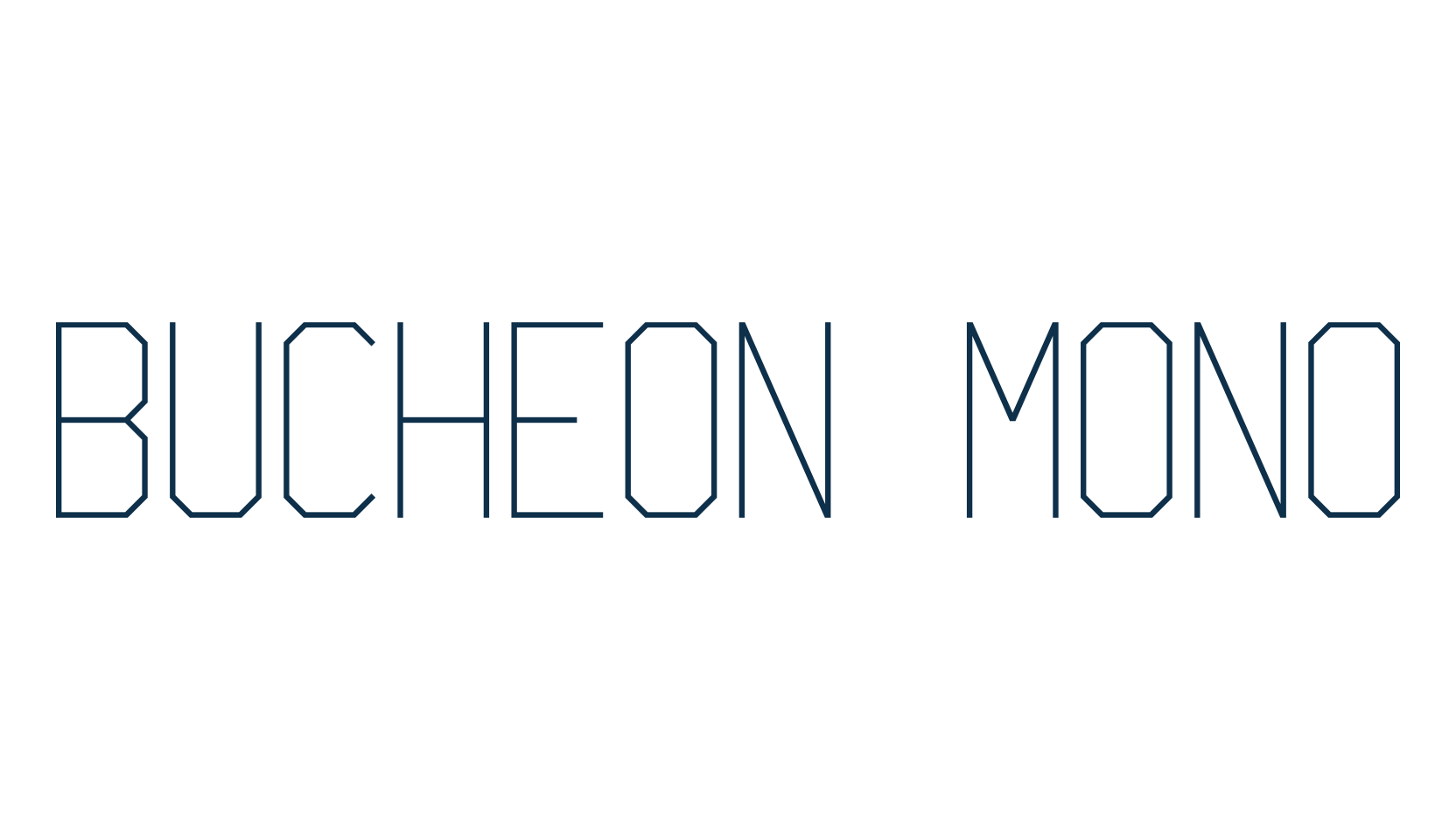 Bucheon Mono, fixed width font preview