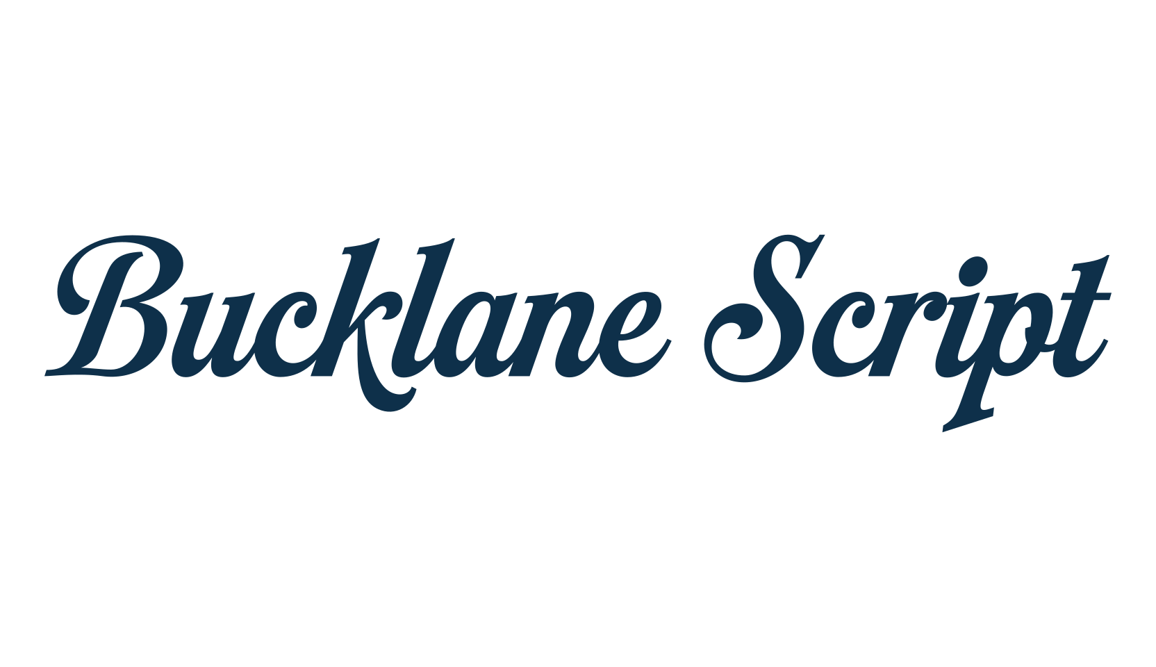 Bucklane Script, calligraphy font preview