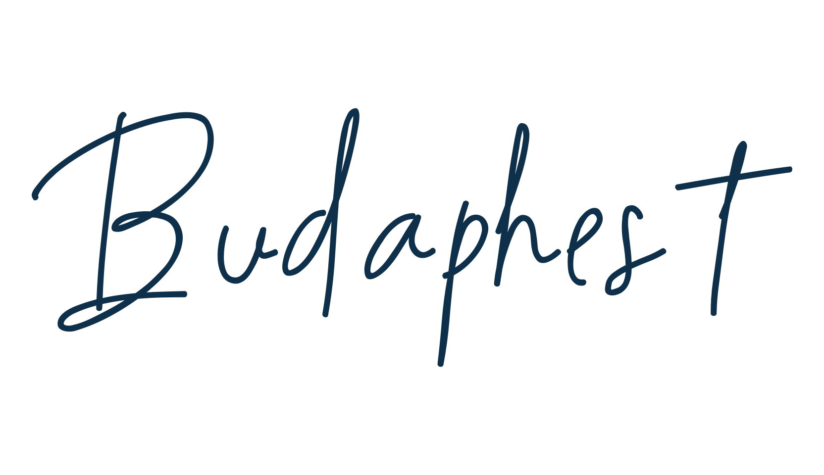 Budaphest, handwriting font preview