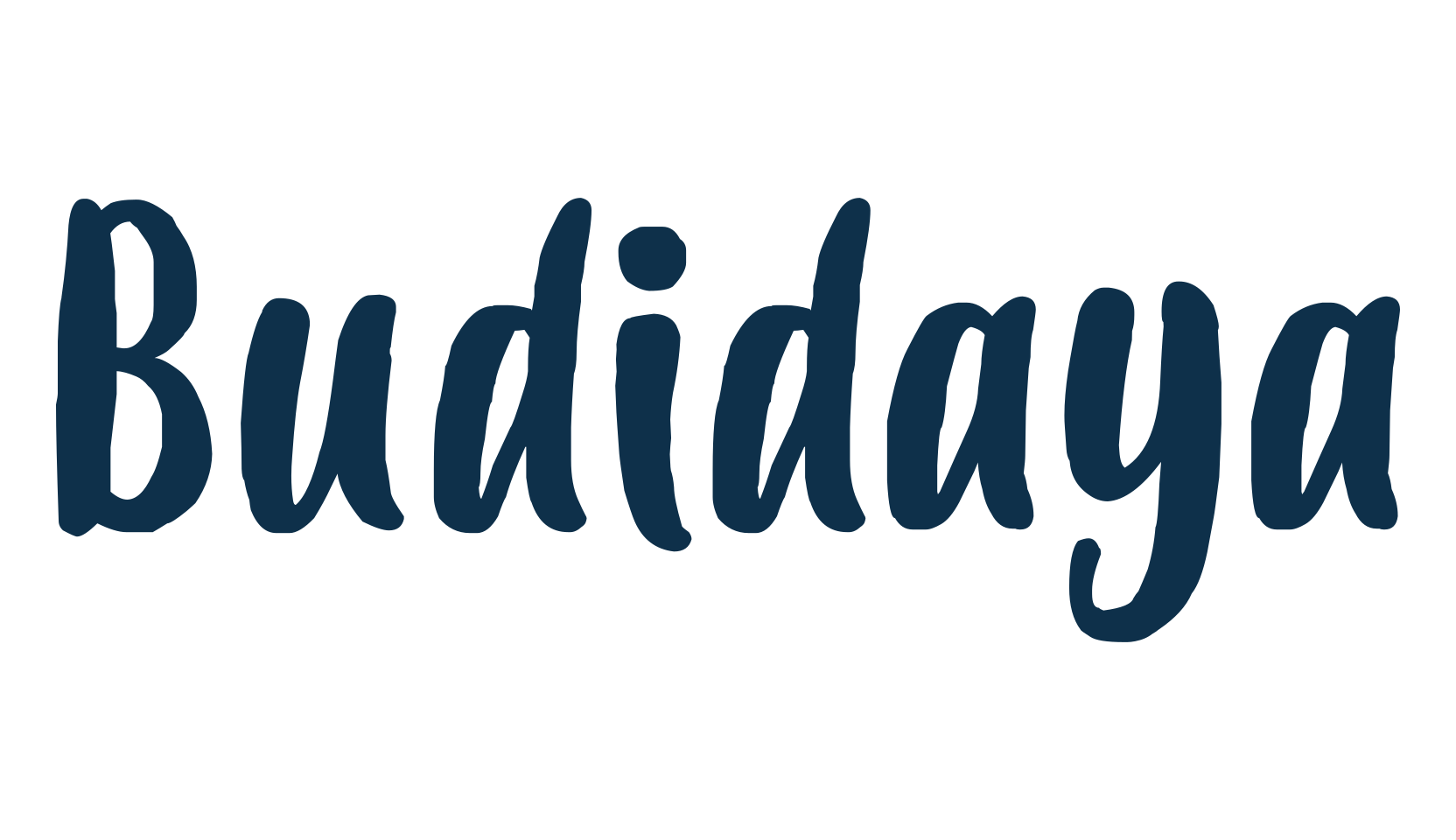 Budidaya, handwriting font preview