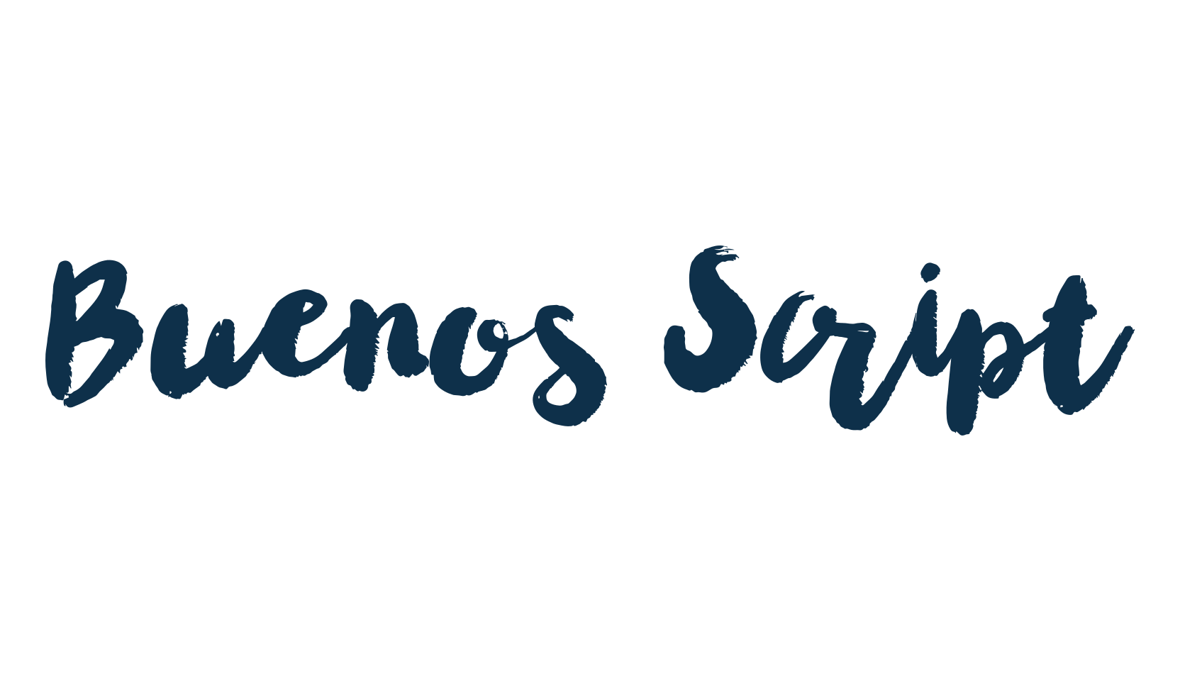 Buenos Script, brush font preview