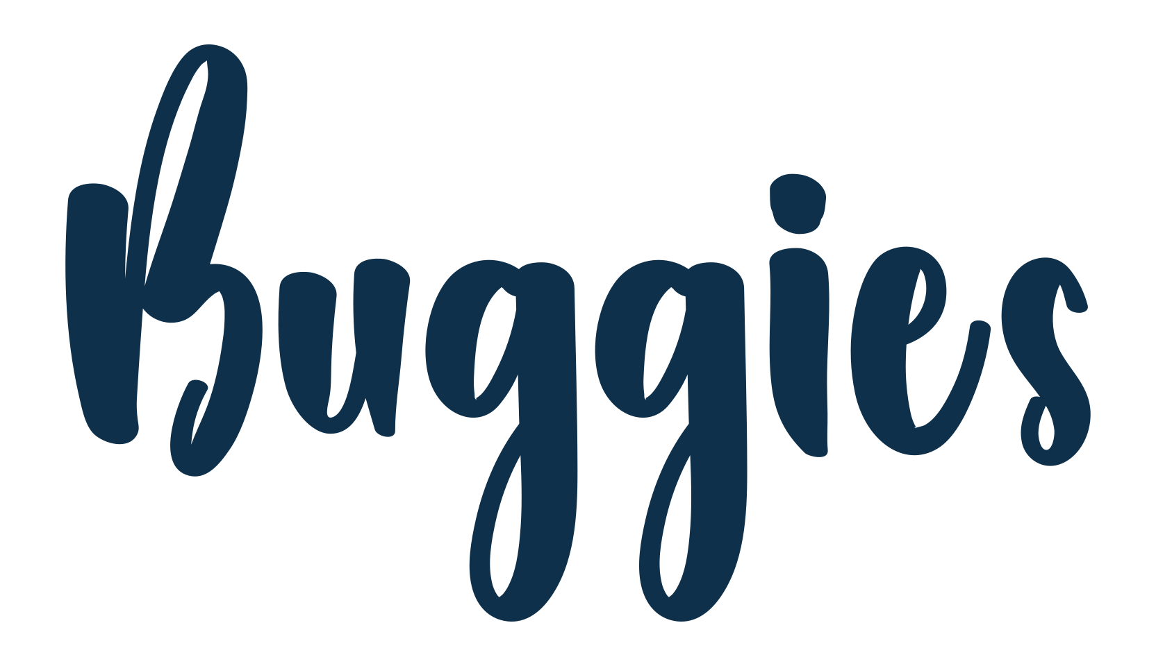 Buggies, handwriting font preview
