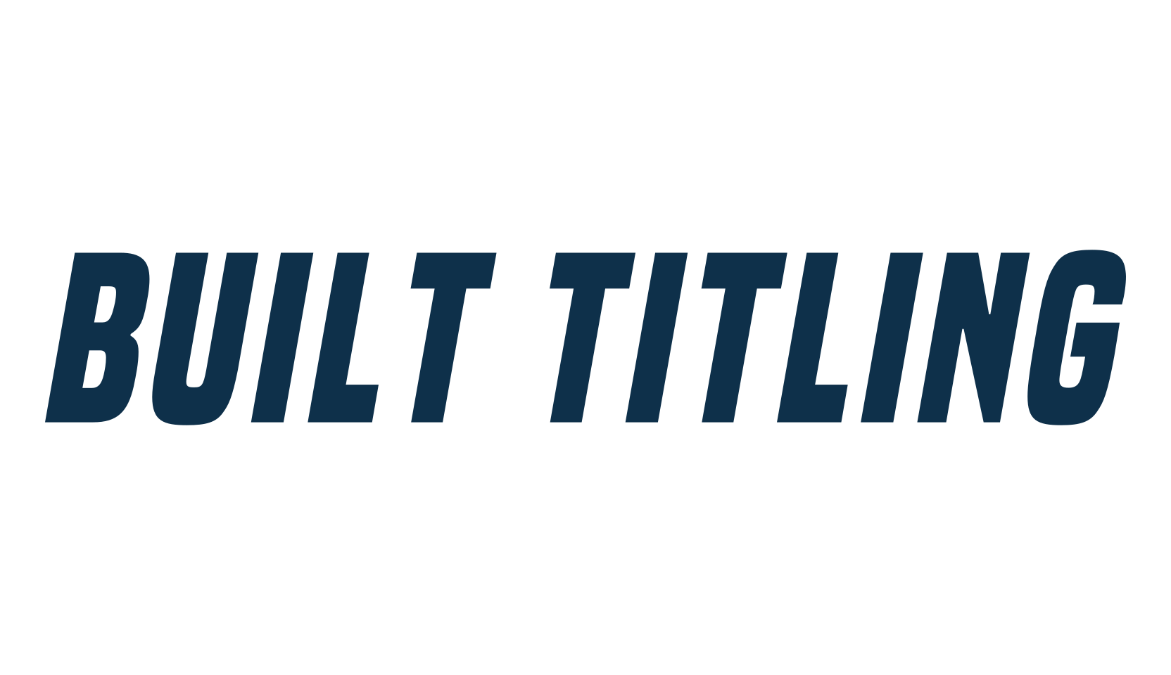 Built Titling, sans serif font preview