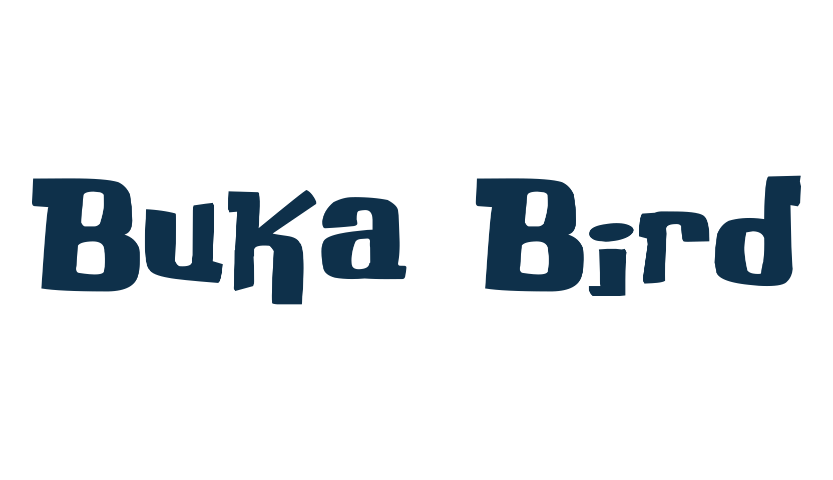 Buka Bird, fancy cartoon decorative font preview