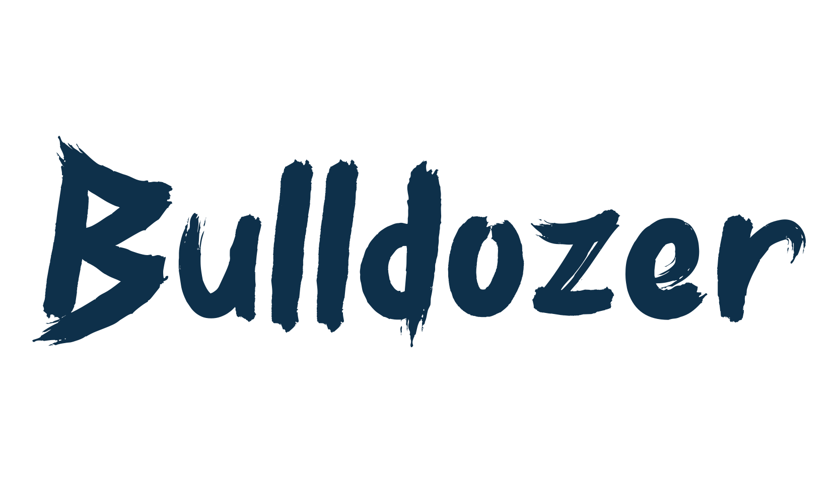 Bulldozer, brush font preview