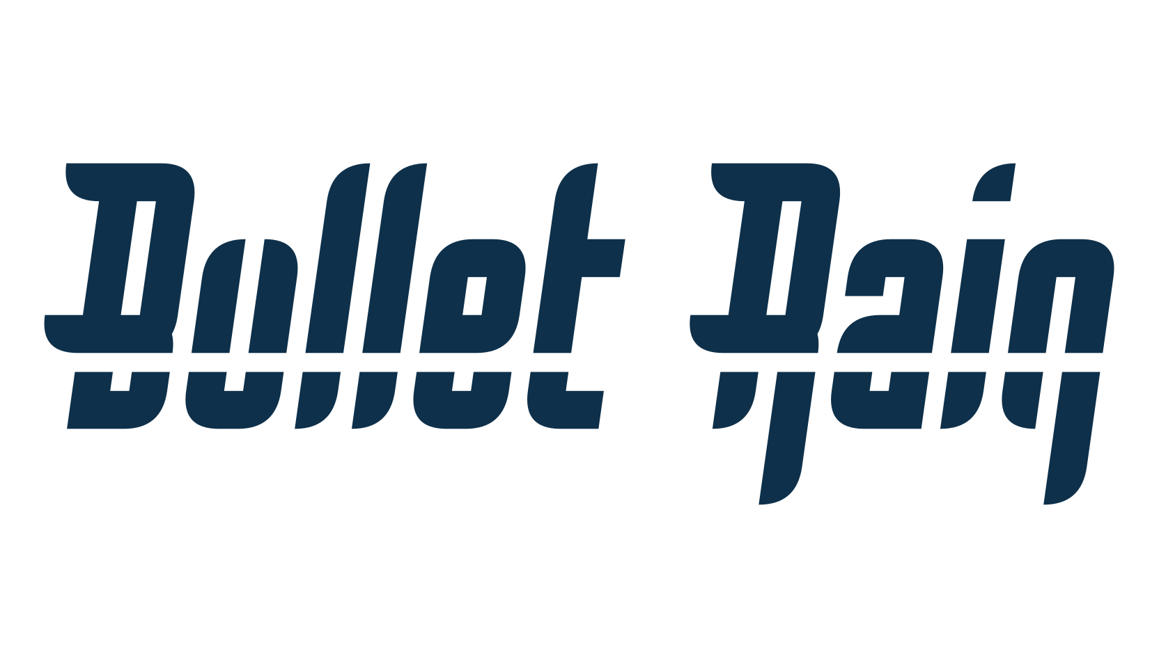 Bullet Rain, techno sci-fi font preview