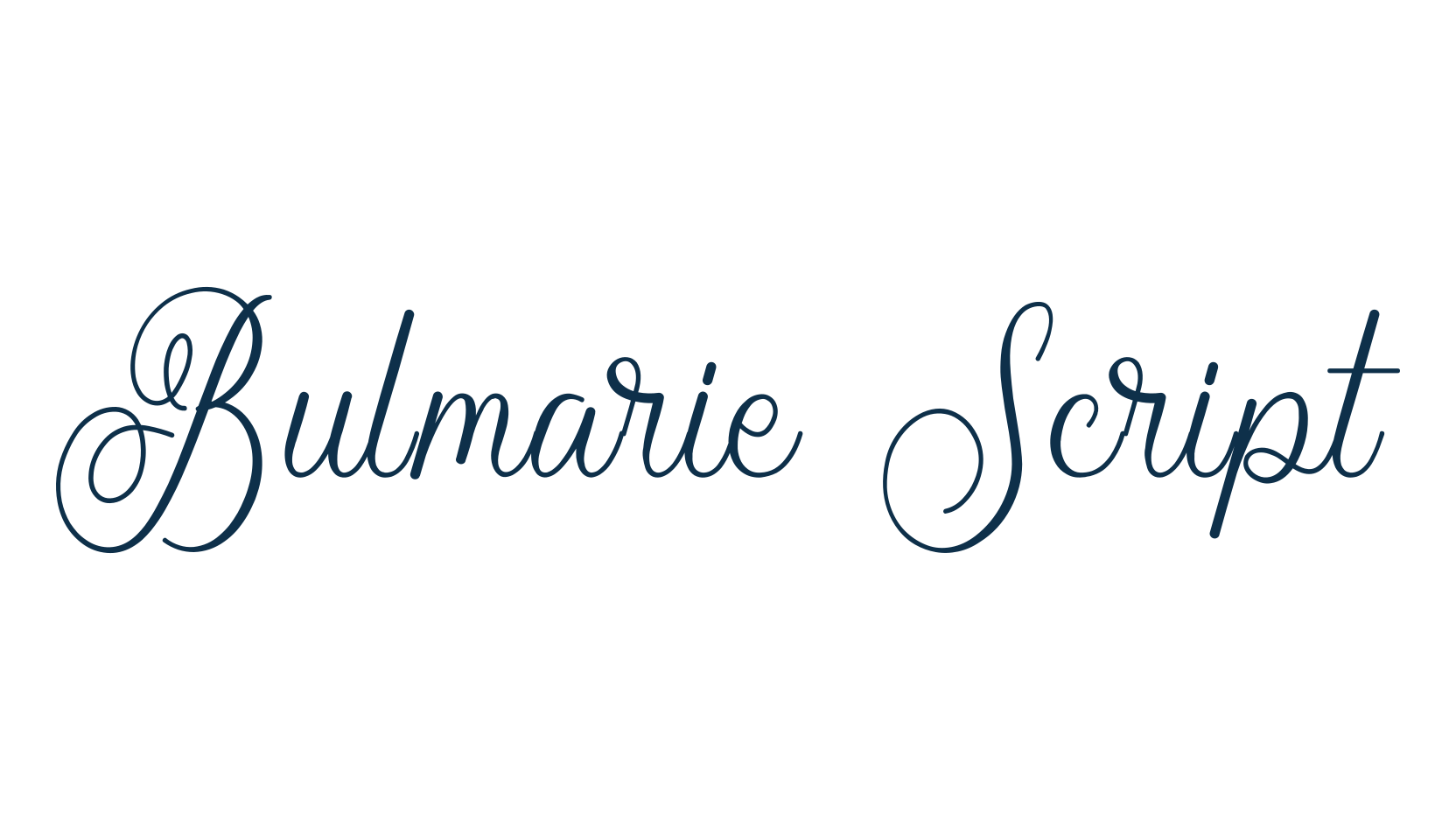 Bulmarie Script, calligraphy font preview