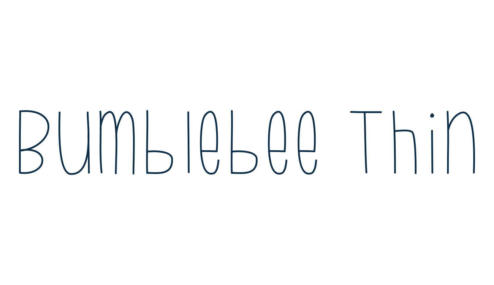 Bumblebee Thin, fancy various decorative script calligraphy font preview