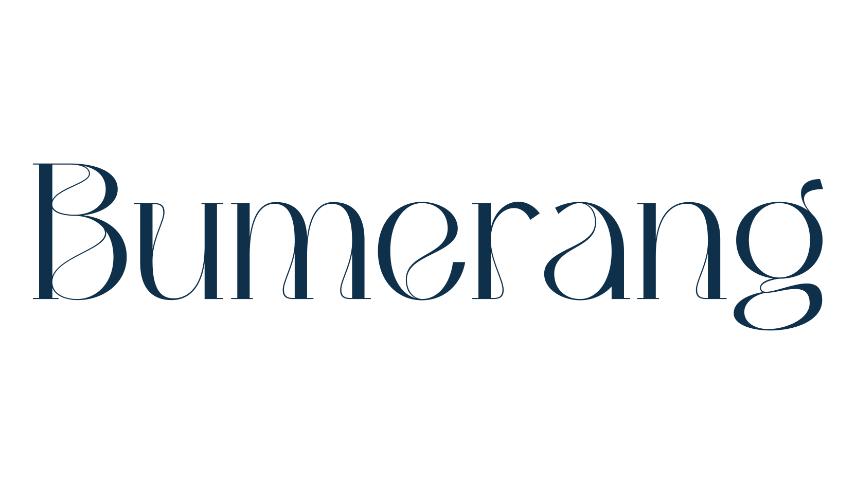 Bumerang, fancy retro decorative font preview