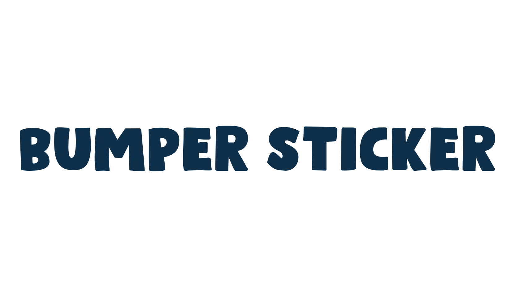 Bumper Sticker, fancy cartoon decorative font preview