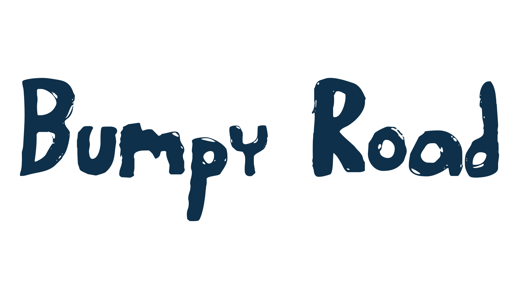 Bumpy Road, fancy cartoon decorative font preview