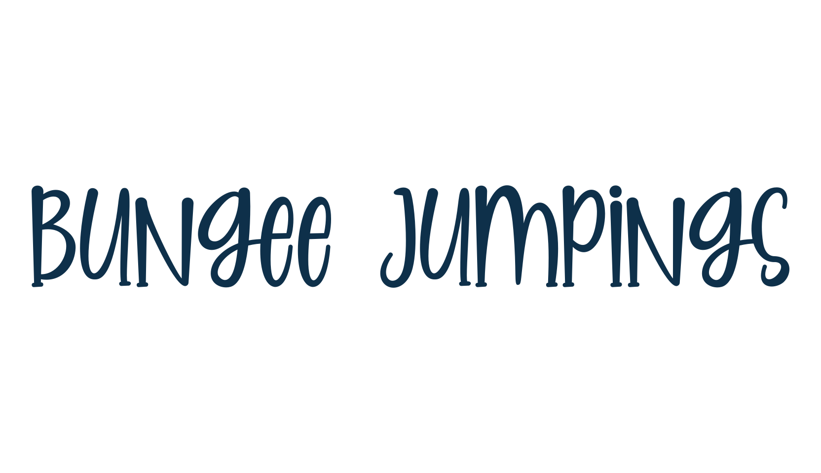 Bungee Jumpings, fancy cartoon decorative font preview
