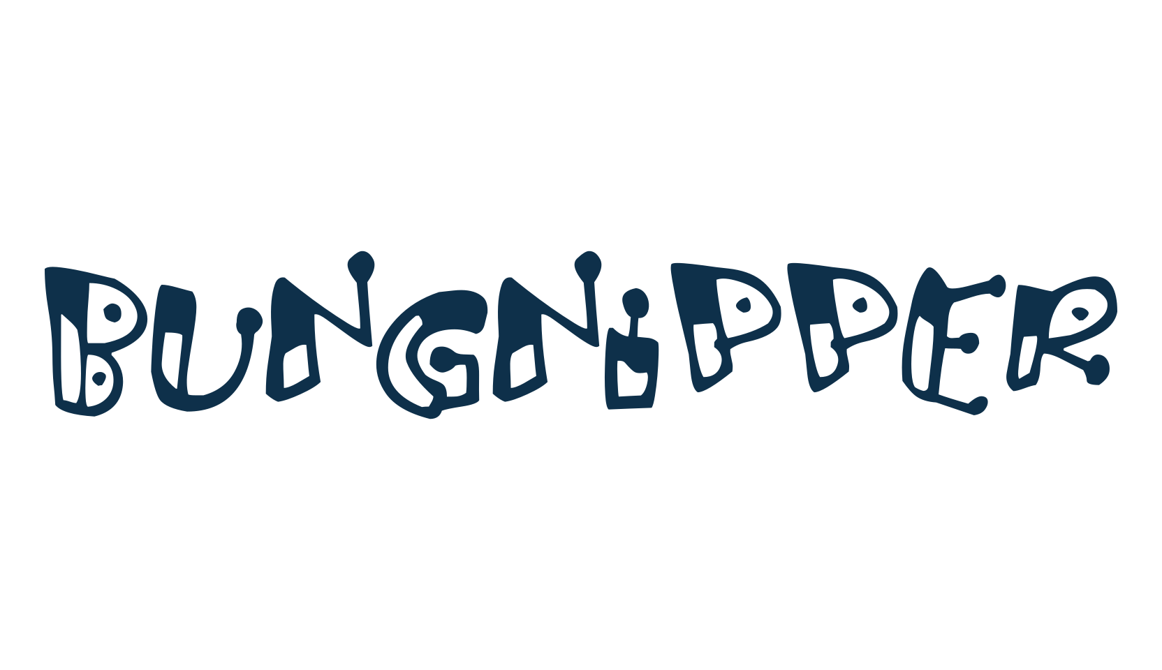 Bungnipper, cartoon font preview