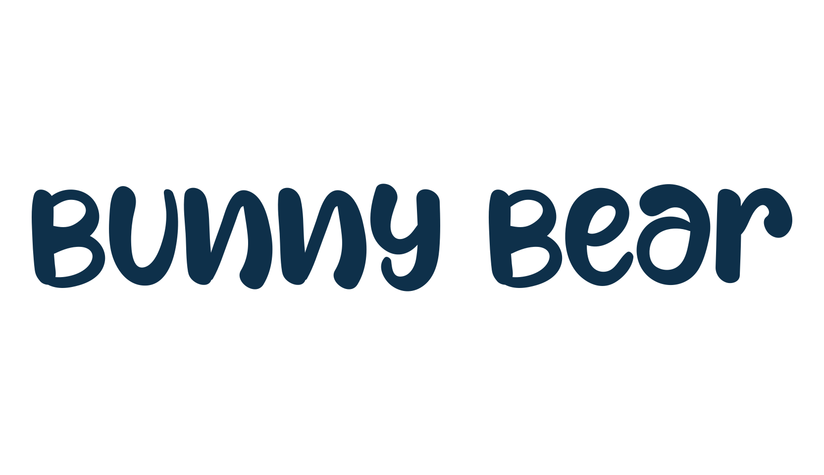 Bunny Bear, cartoon font preview