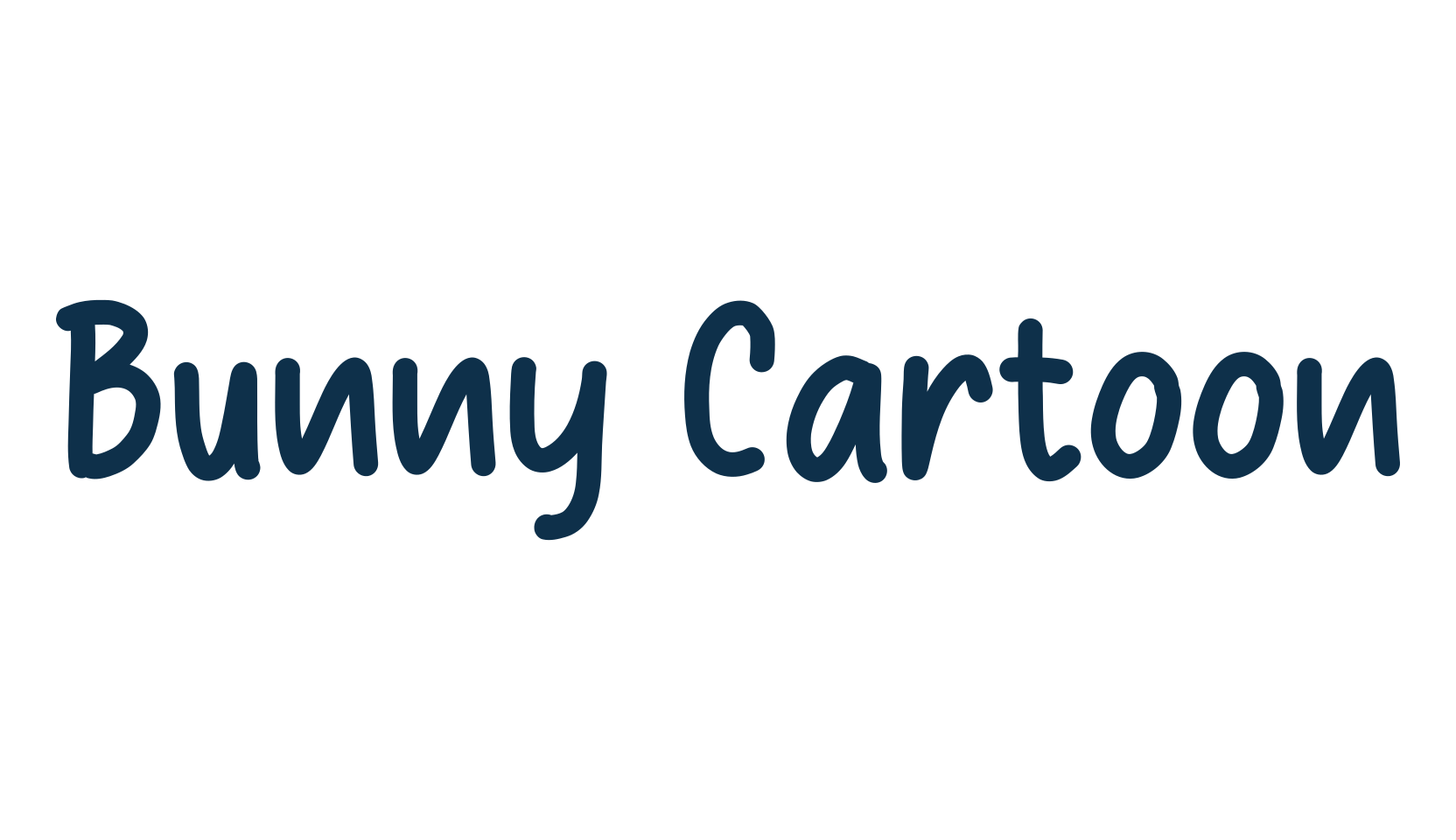 Bunny Cartoon, handwriting font preview