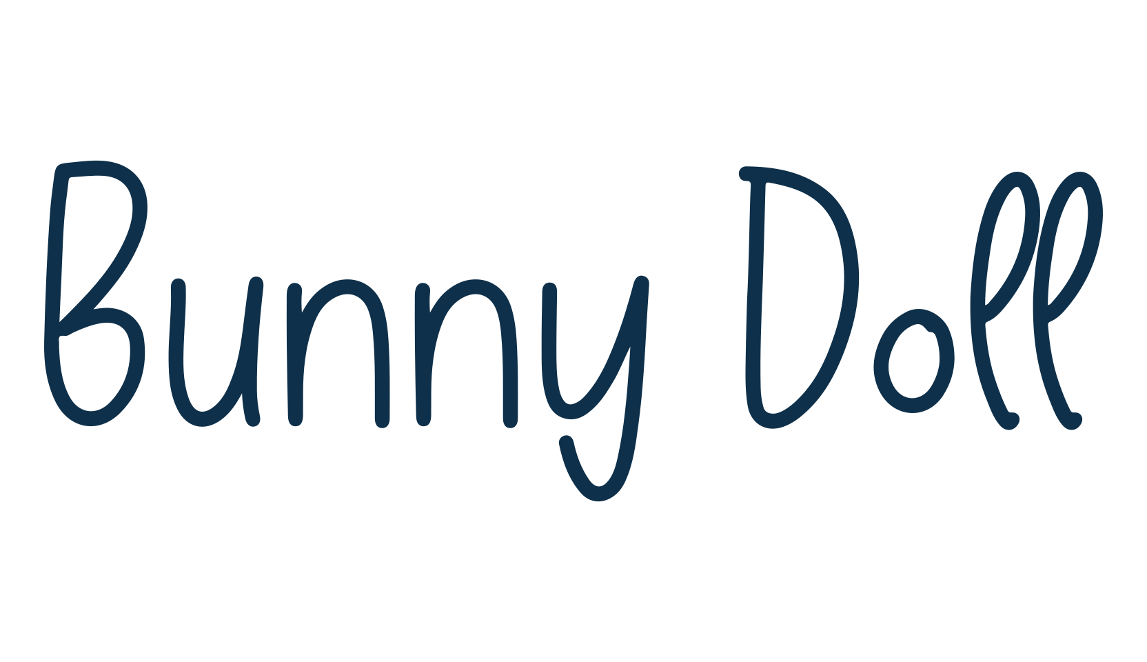 Bunny Doll, handwriting font preview