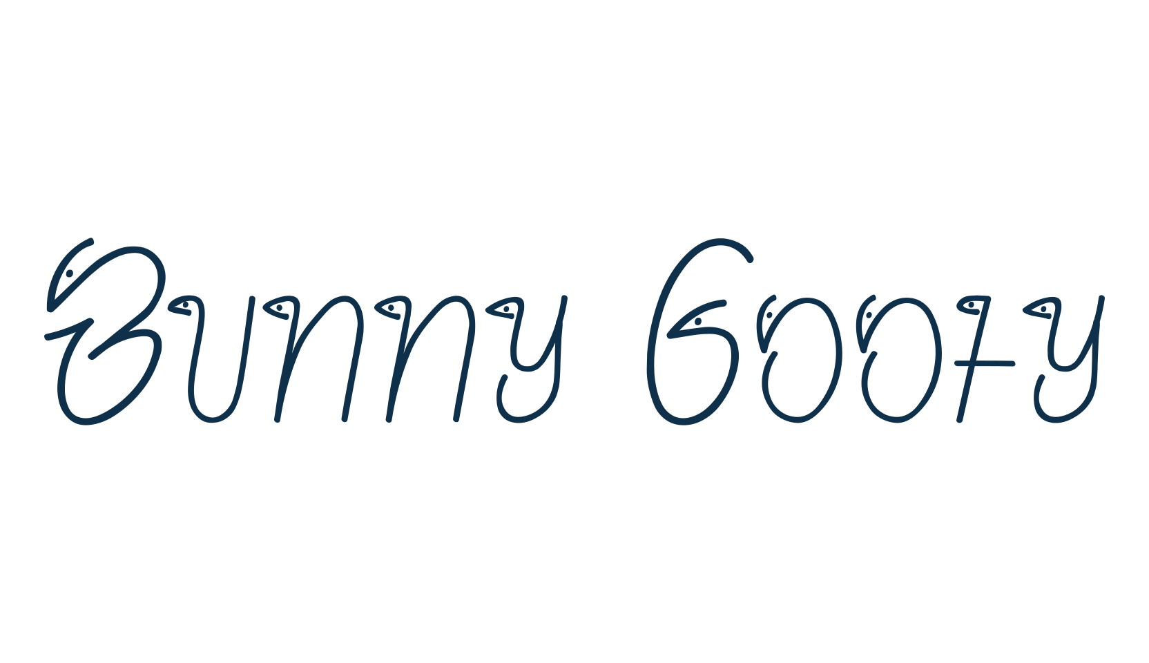 Bunny Goofy, fancy various decorative script calligraphy font preview