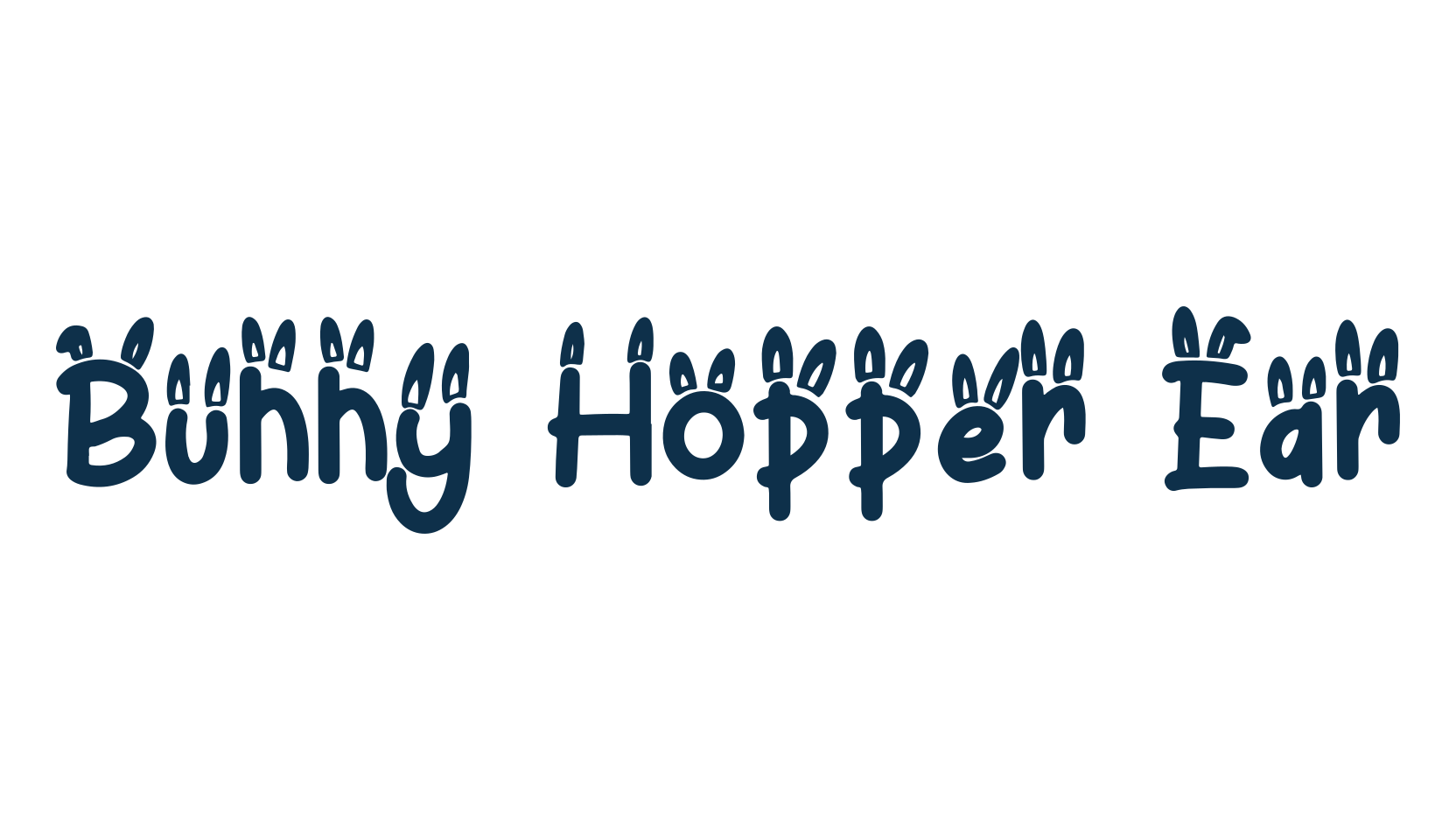 Bunny Hopper Ear, fancy decorative font preview