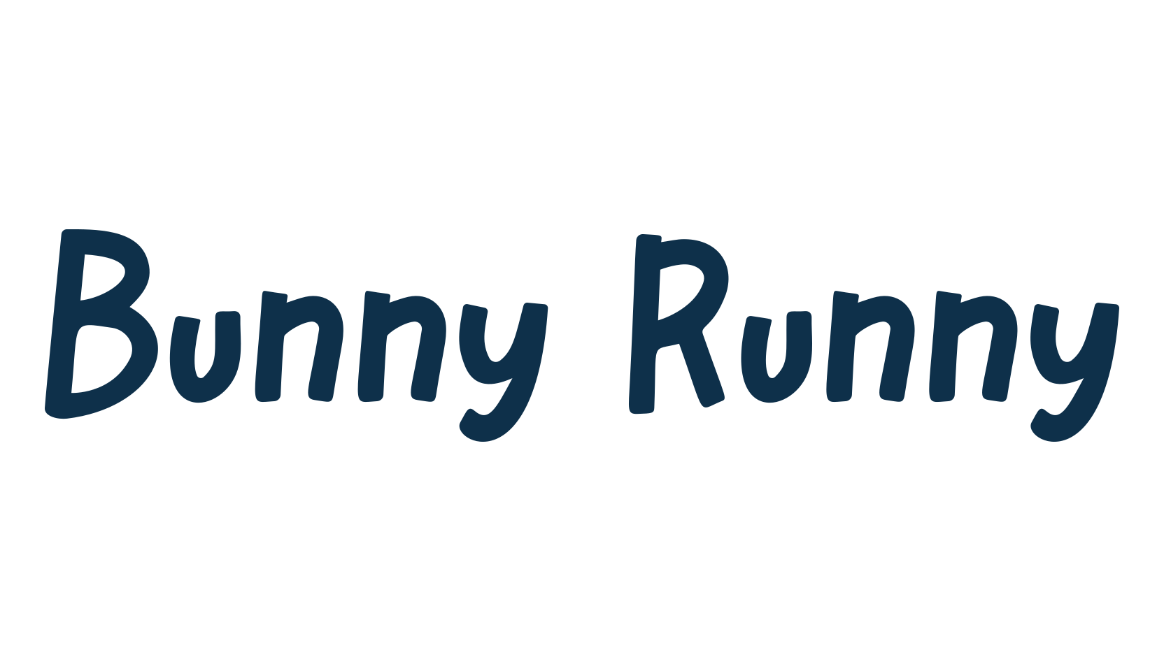 Bunny Runny, fancy cartoon decorative font preview