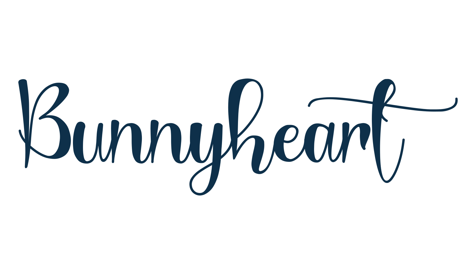 Bunnyheart, calligraphy font preview