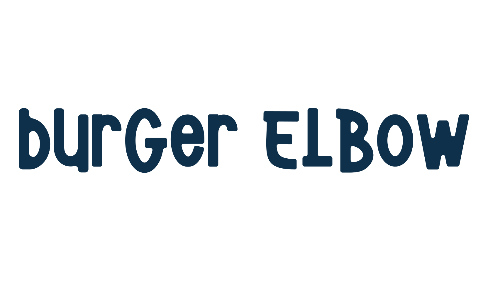 Burger Elbow, cartoon font preview