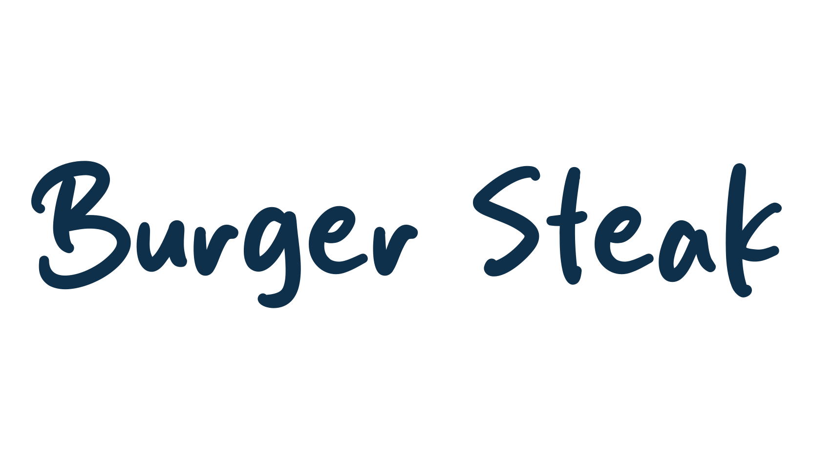 Burger Steak, script handwritten fancy decorative calligraphy font preview
