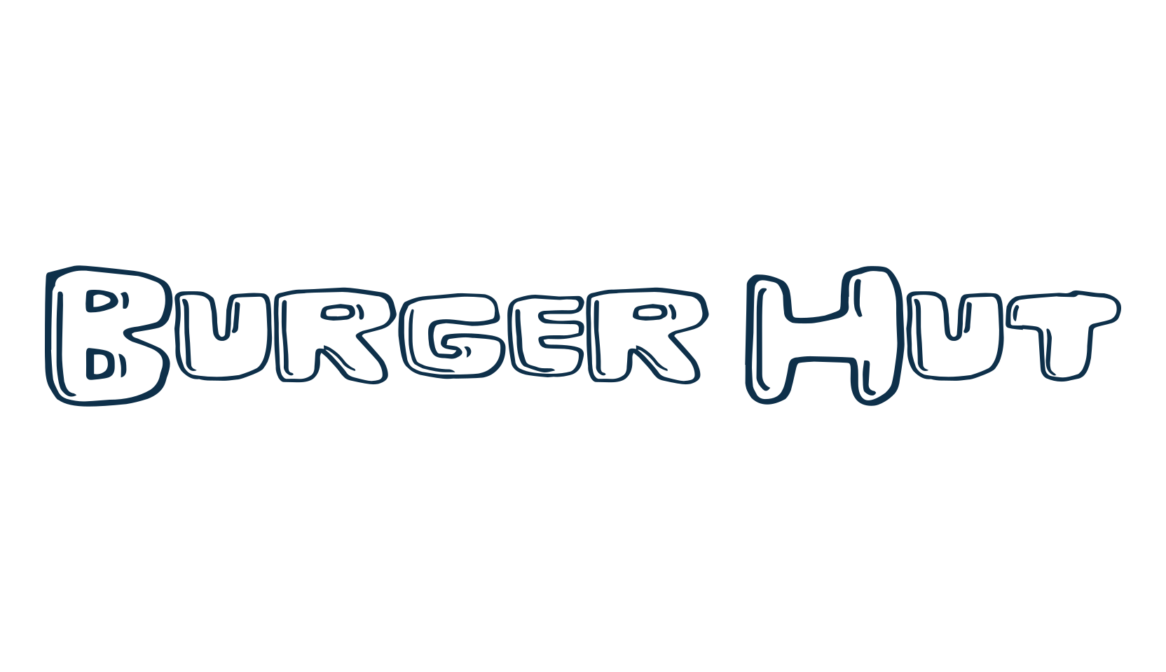Burger Hut, cartoon font preview