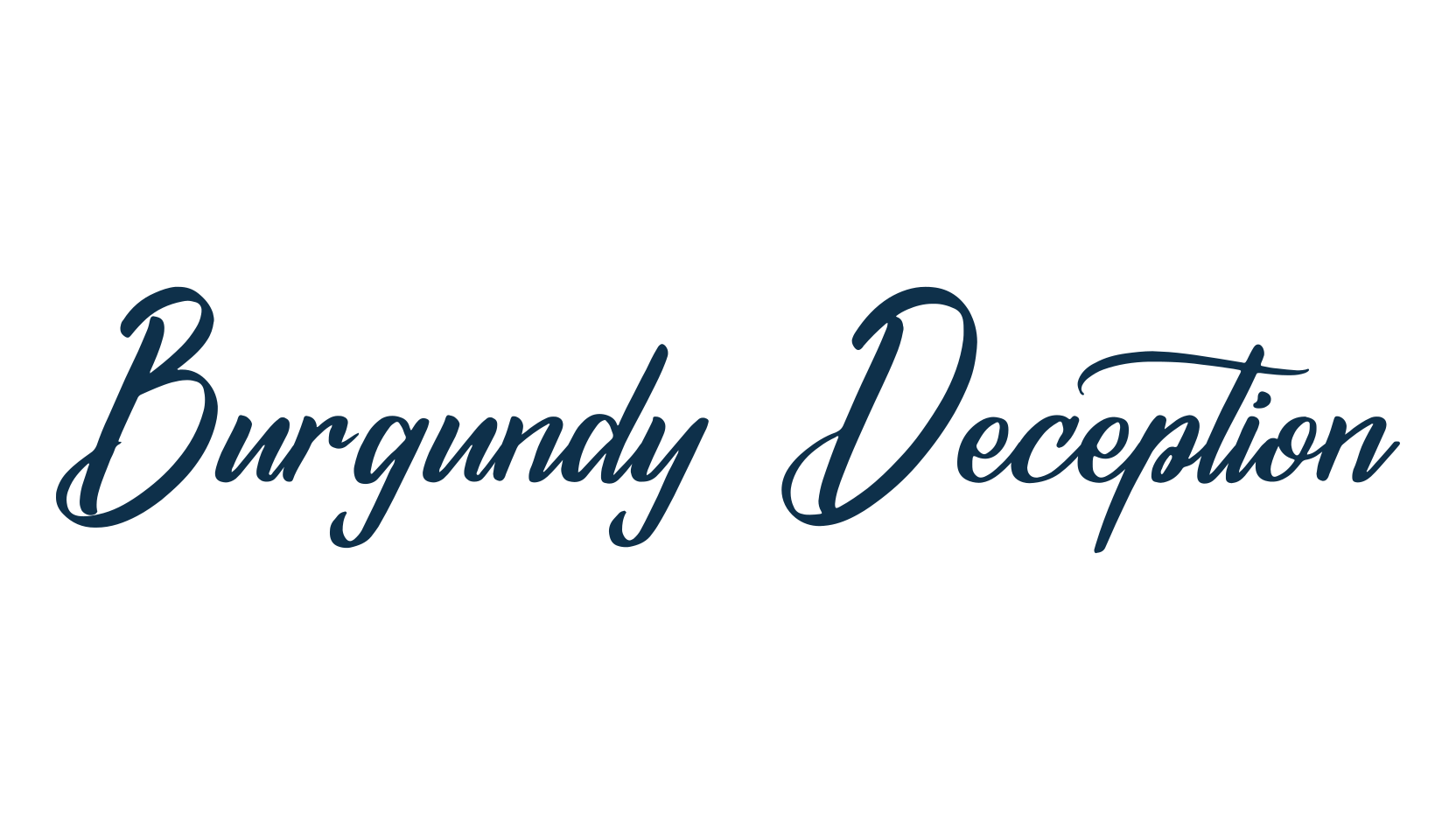 Burgundy Deception, script handwritten fancy decorative calligraphy font preview