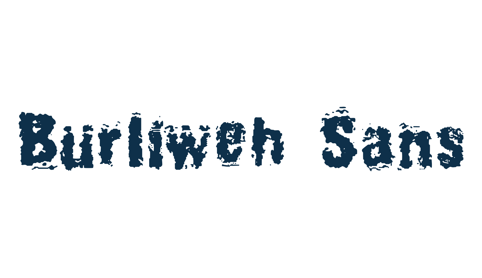Burliweh Sans, fancy eroded decorative font preview